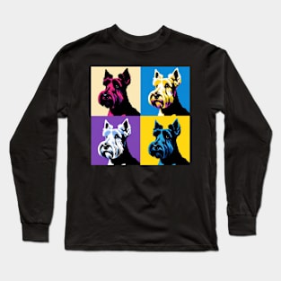 Scottish Terrier Pop Art - Dog Lover Gifts Long Sleeve T-Shirt